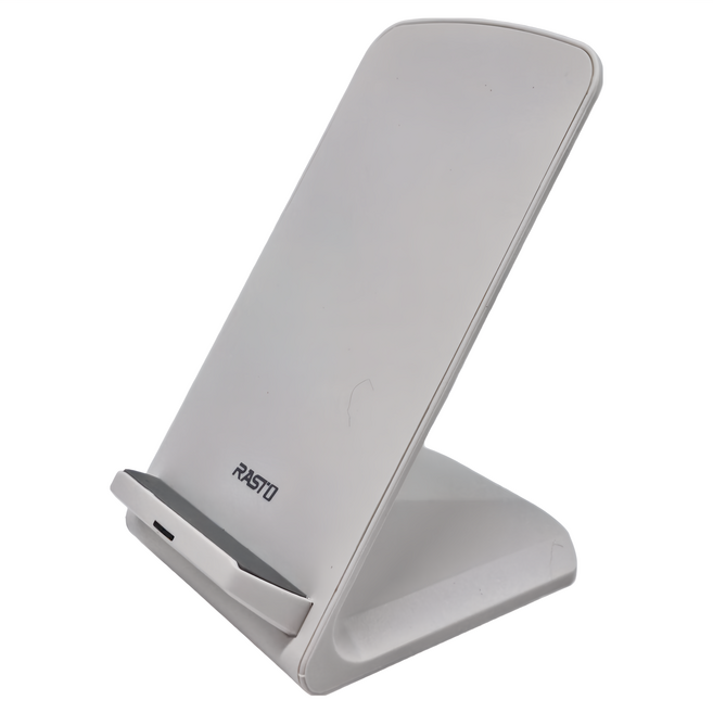 RASTO RB11 直立式10W多點式快充無線充電板 R-IPA022, 白色, 1組