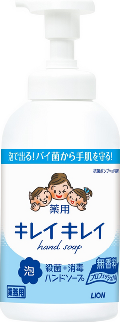 LION 獅王 趣淨 藥用泡沫殺菌消毒洗手液 無香味, 550ml, 1瓶