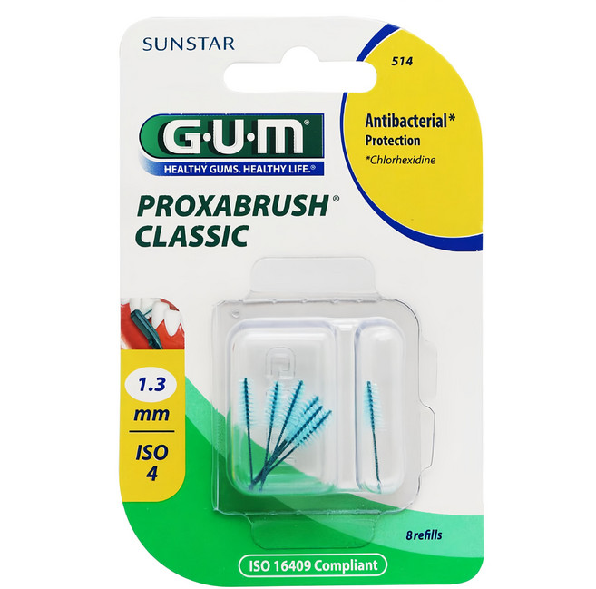 SUNSTAR 三詩達 G.U.M 牙間刷補充組, 1.3mm, 8支, 1組