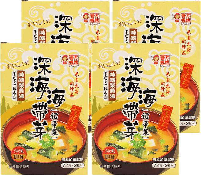 譽方媽媽 深海海帶芽 味噌柴魚湯, 35g, 4盒