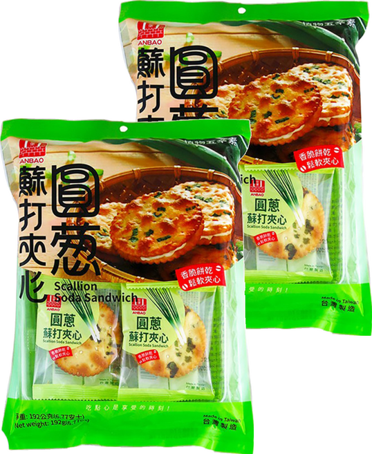 安堡 圓蔥蘇打夾心, 192g, 2袋
