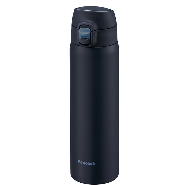Peacock 日本孔雀 Light One Touch 316不鏽鋼保冷保溫杯, 消光黑, 700ml, 1個