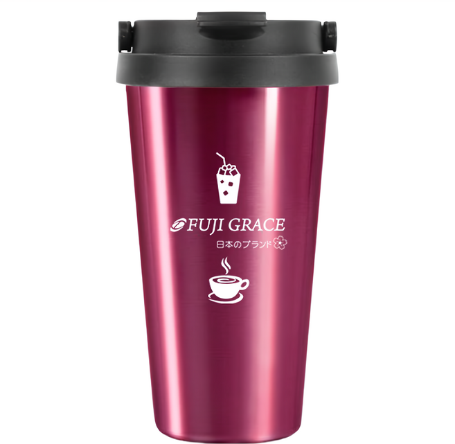 FUJI-GRACE 富士雅麗 不鏽鋼手提保溫杯, 紅色, 500ml, 1個