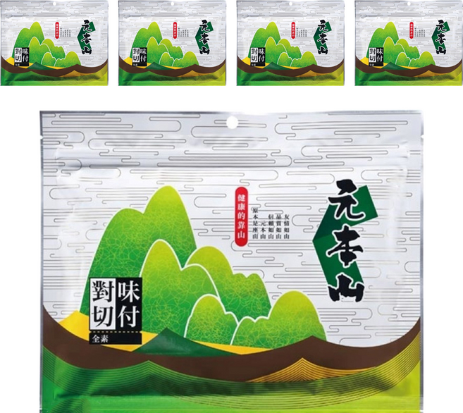 元本山 味付對切海苔 精選海域海苔 高膳食纖維, 23.7g, 5包