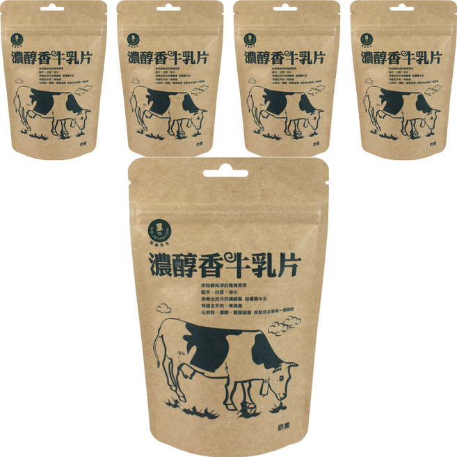 MR.JOHNSON 強森先生 濃醇香 牛乳片, 100g, 5包