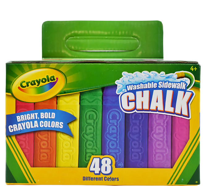 Crayola 繪兒樂 可水洗戶外粉筆, 水洗粉筆 48色, 48支