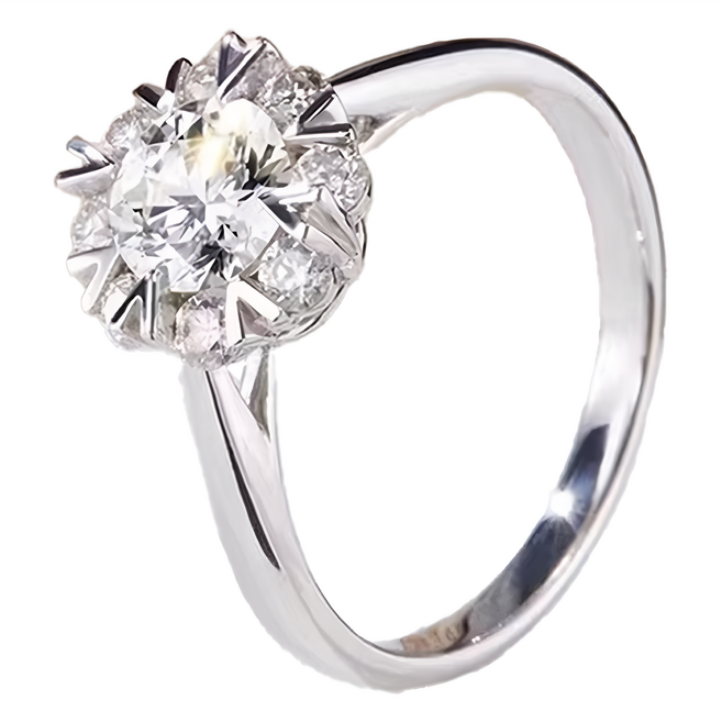 CF Diamond 女戒 莫桑鑽 白雪晶瑩 D色FL淨度 57個切面光芒四射 精美歐式禮盒