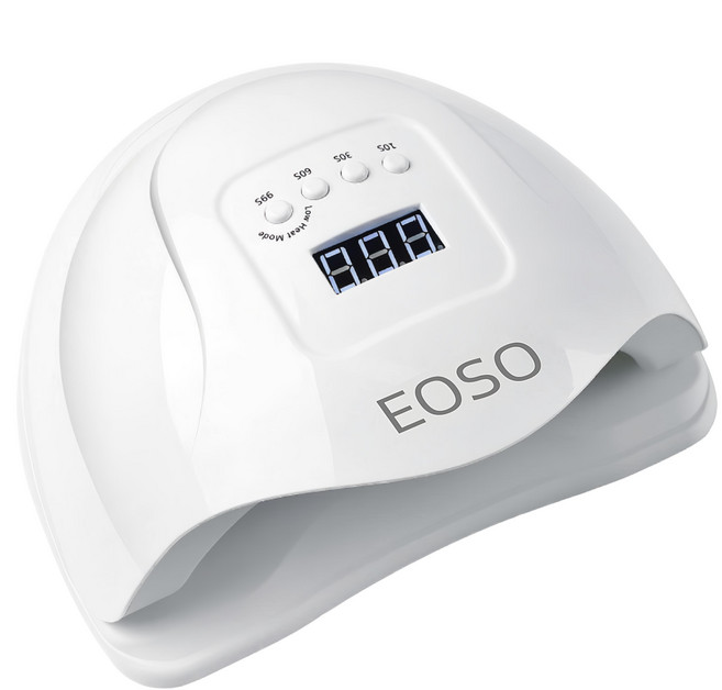 EOSO 美甲燈X5 PLUS 專業級光療燈 120W大功率 四檔定時 可拆卸底板, 1個, 白色