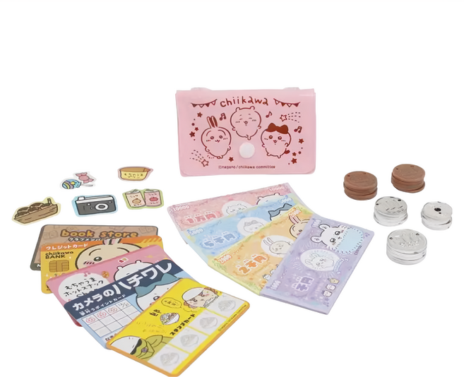 Chiikawa 吉伊卡哇 錢幣遊戲組, 吉伊卡哇 粉色 + 黃色, 1組