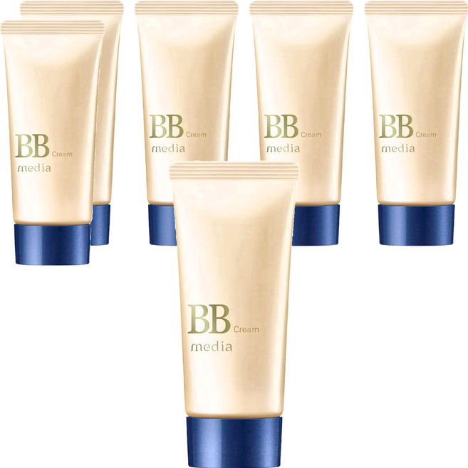 media 媚點 台灣公司貨 自然光感美肌BB霜 SPF35 PA++, 01 亮膚色, 35g, 6件