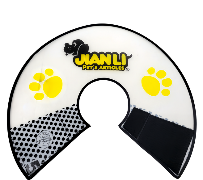 JIANLI PET'S ARTICLES 建立寵物精品 伊莉莎白手術護頸, 黑色, 1個