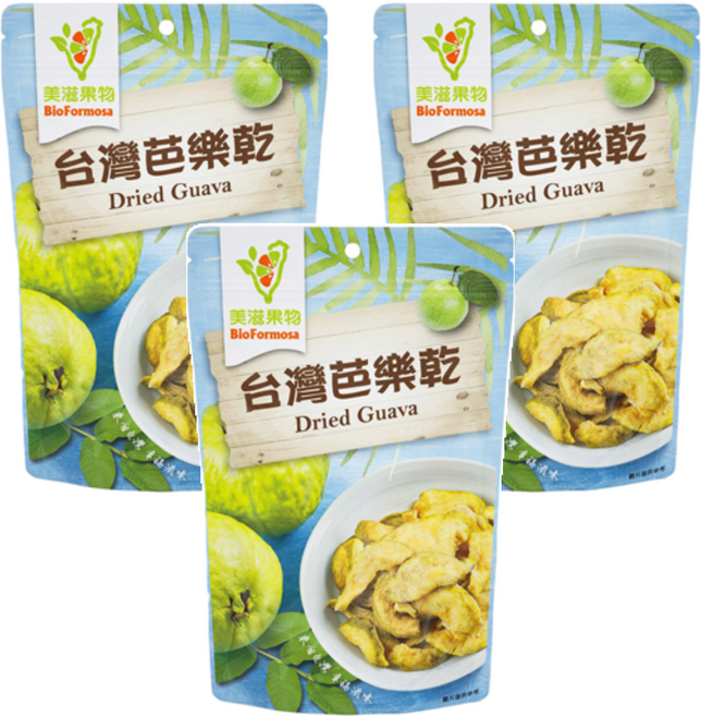 BioFormosa 美滋果物 台灣芭樂乾, 100g, 3包