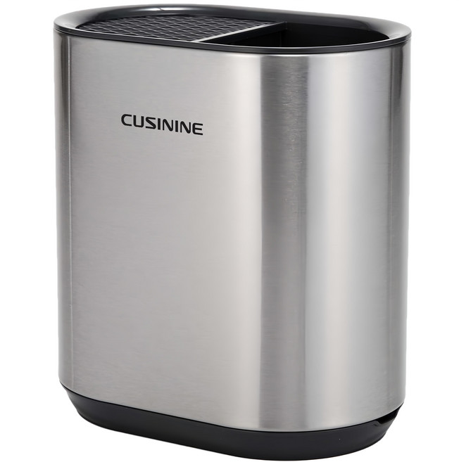 CUSININE 不鏽鋼瀝水多功能刀架, 1個, 銀色