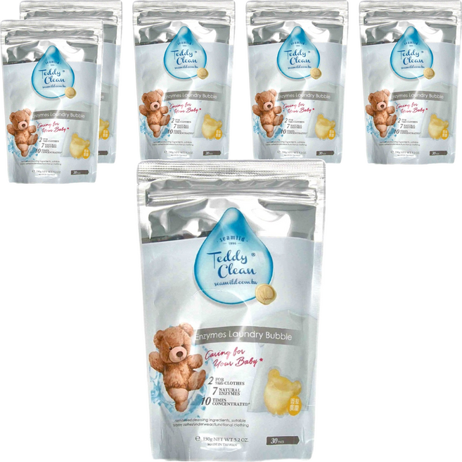 清淨海 純淨泰迪 植萃酵素洗衣膠囊 香草廣藿 150g, 30顆, 6個