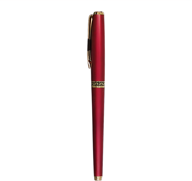 Pentel 飛龍文具 鋼筆 F700BF-AT 紅桿, F, 紅色