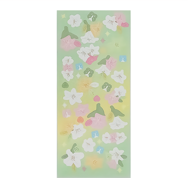 CARD LOVER 信的戀人 手帳貼紙 15歲以上 3包, 百合, 1組