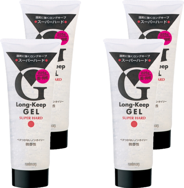 mandom 必喜麗 長效保濕透明髮雕 強黏 微香性, 225g, 4瓶