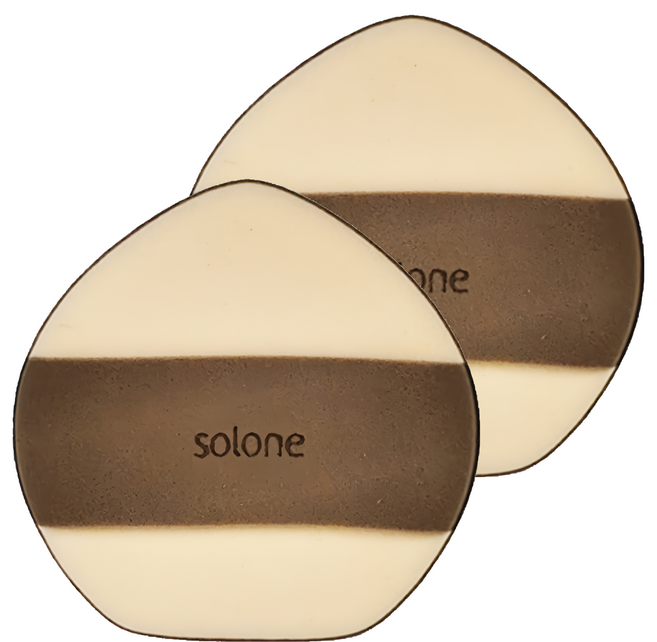 Solone 雙面慕斯氣墊粉撲, 2個, 桃形