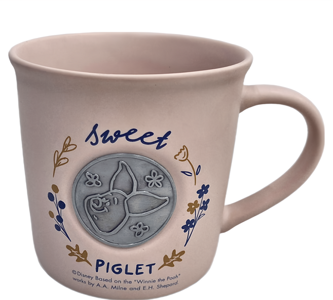 Disney 迪士尼 森林維尼復古陶瓷馬克杯 DSM-TM7699P 10 x 9.5cm 420ml, 淡粉色, 1個