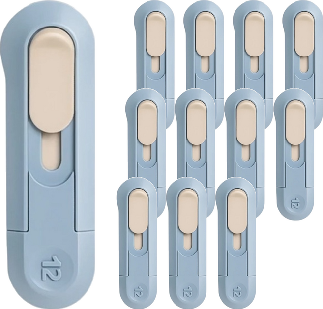 小麥購物 莫蘭迪美工刀 G781 12g, 藍色, 12支