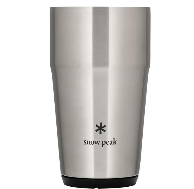 snow peak 雪諾必克 真空啤酒厚平底杯 銀色 16oz, 1個
