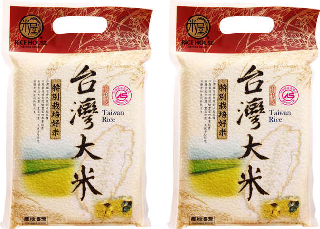 RICE HOUSE 米屋 台灣大米, 1kg, 2包, CNS 一等