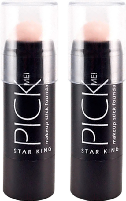 STAR KING 星之冠 輕薄裸光美顏粉底棒 8g, 01 淺粉膚, 2支