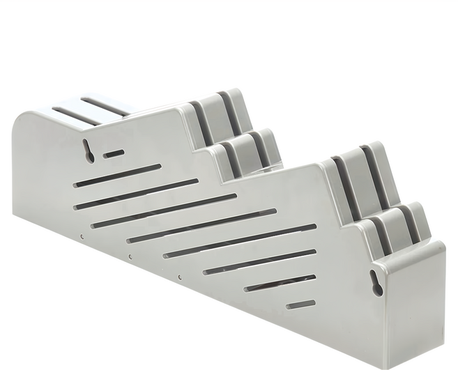 HomeMax 立式抽屜刀架 ABS材質 40x7x15公分 台灣製造, 銀色, 1個