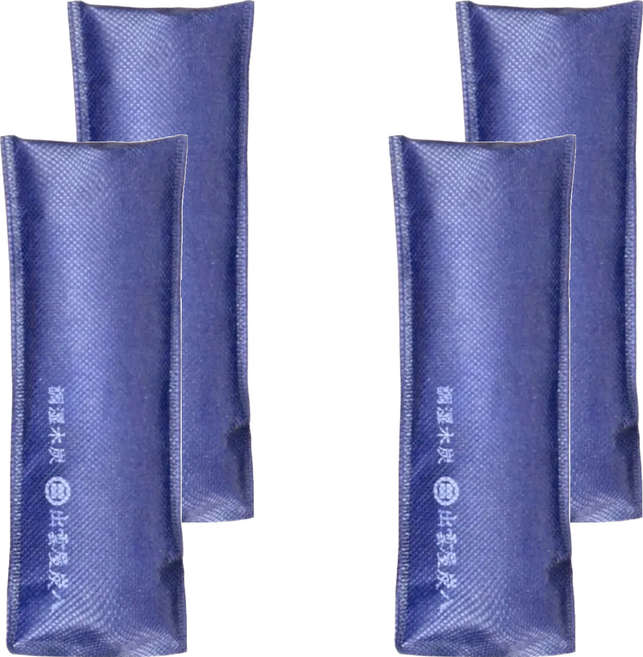 出雲屋炭八 細長型迷你袋 (藍色) 室內調濕木炭, 20g, 200ml, 4個