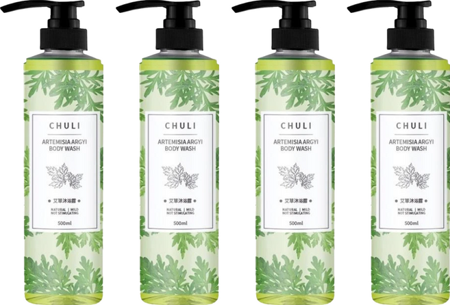 Chuli 初梨 平安艾草沐浴露, 500ml, 4瓶