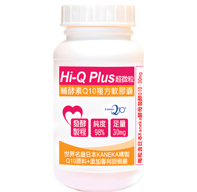 Healthwomen 赫而司 日本KANEKA Hi-Q Plus超微粒天然發酵Q10軟膠囊 100顆, 88g, 1罐
