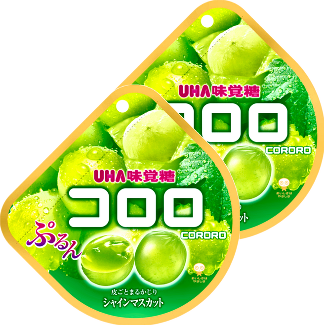 UHA 味覺糖 酷露露Q糖 白葡萄, 48g, 2包