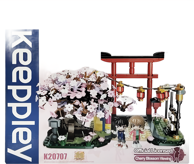 KEEPPLAY 奇妙積木 Qman 場景系列 名偵探柯南 春日賞櫻 官方授權, 1個