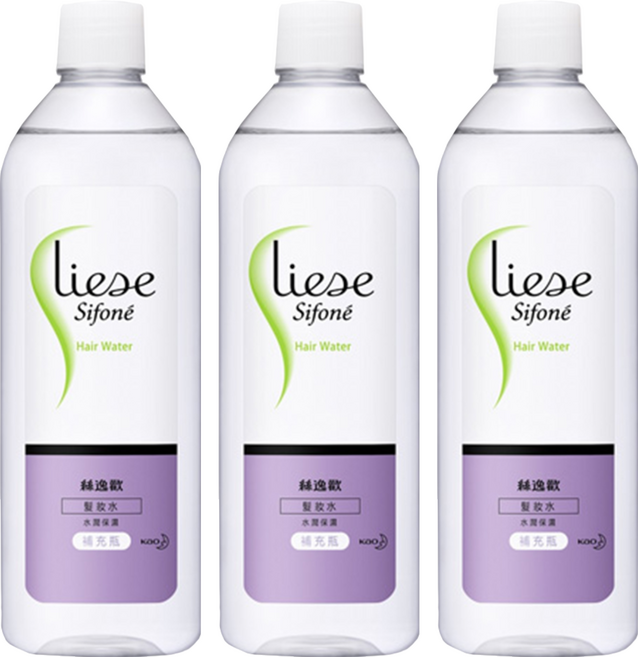 Liese 莉婕 Sifone 絲逸歡 水潤保濕髮妝水補充瓶, 340ml, 3瓶