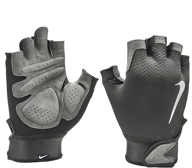 NIKE 耐吉 MENS ULTIMATE FITNESS 手套 NLGC2017LG, 灰色, 1雙