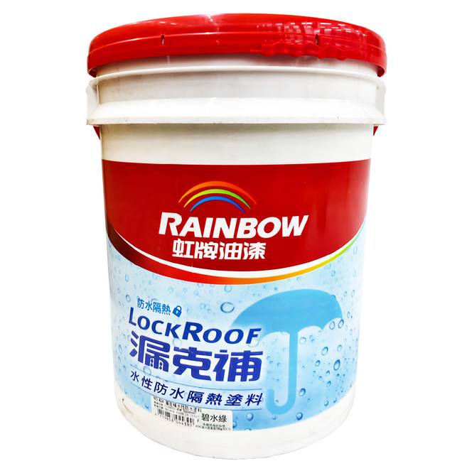 RAINBOW 虹牌油漆 424 漏克補水性防水隔熱塗料, 碧水綠, 18.925L, 1桶
