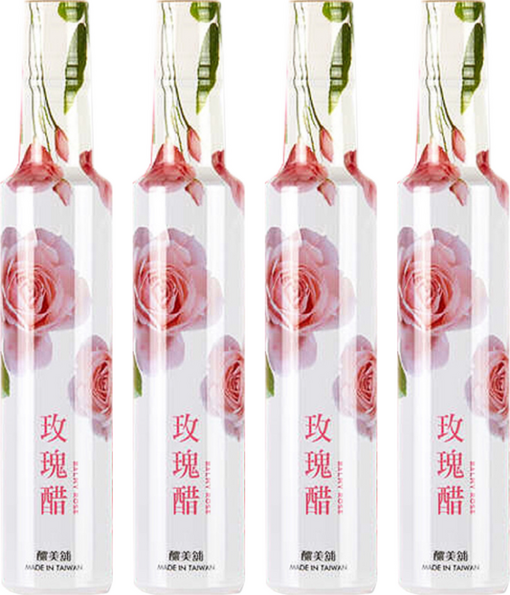 釀美舖 玫瑰醋 100%粉玫瑰釀造, 250ml, 4瓶