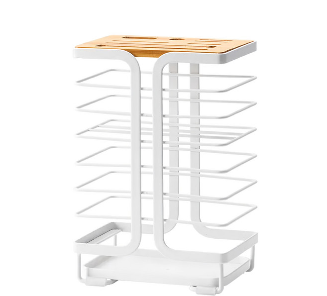 品屋 納川 廚房刀架/收納架/置物架/瀝水架/刀具收納架 A0380, 白色, 1個