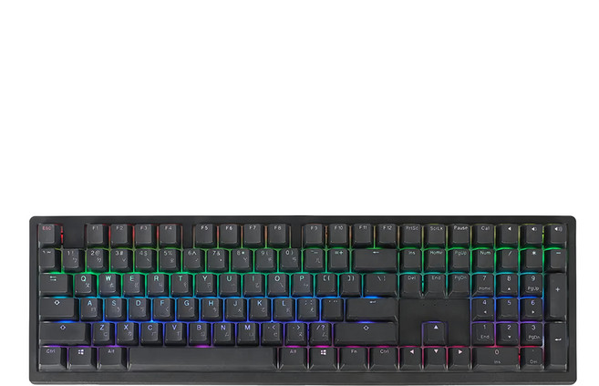 Ducky 6108 100% RGB 3模 熱插拔 機械式鍵盤 原廠保固, DKZE2408ST3-CRTWPDOECL1AW1, 紅軸, 黑色