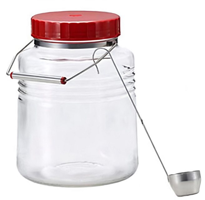 ADERIA GLASS 日本進口復刻玻璃梅酒瓶, 4L, 1個