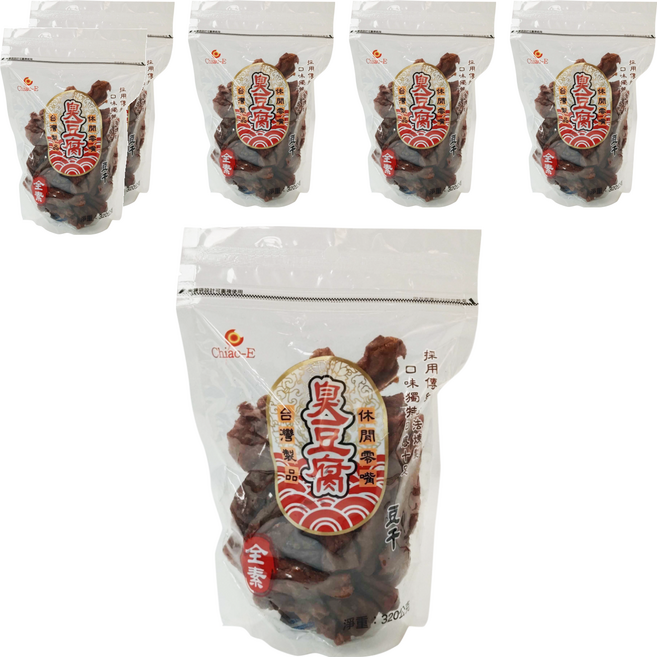 Chiao-E 巧益 豆干 豆乾 臭豆腐 全素, 320g, 6包