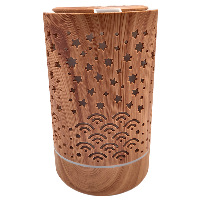 夜空超聲波擴香水氧機 200mL水箱容量 USB供電, HY-H3, 淺色木紋