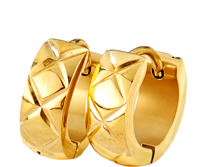 NOID-B 醫療鋼格子環形耳環