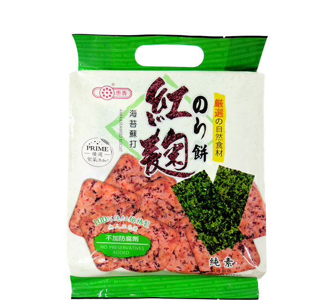 惠香 紅麴海苔蘇打餅, 252g, 1袋