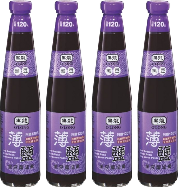 黑龍 薄鹽黑豆蔭油膏 120天日曝精釀 無麩質, 400ml, 4瓶