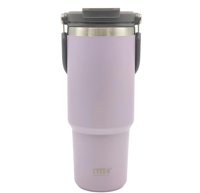 TYESO 泰碩 手提304不銹鋼水杯, 紫色, 1個, 900ml