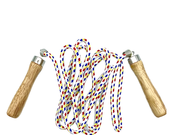 Her-Ea 禾亦 木柄跳繩 聚酯繩 台灣製造, 1個, 多色的