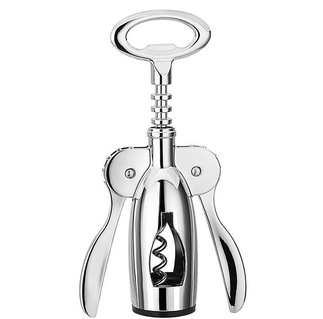 AHOYE 鋅合金雙翼型省力多功能紅酒啤酒開瓶器, 1個, 銀色