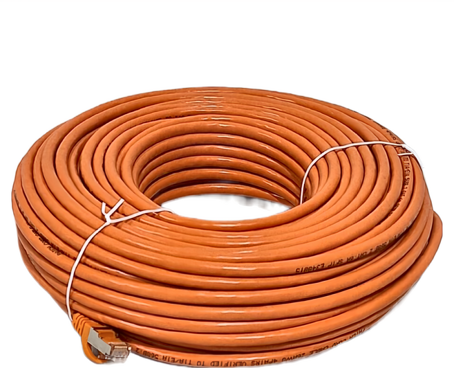 POLYWELL 寶利威爾 CAT6A 高速網路線 10Gbps RJ45 福祿克認證 PW15-W58-K400, 40m, 橘色, 1條