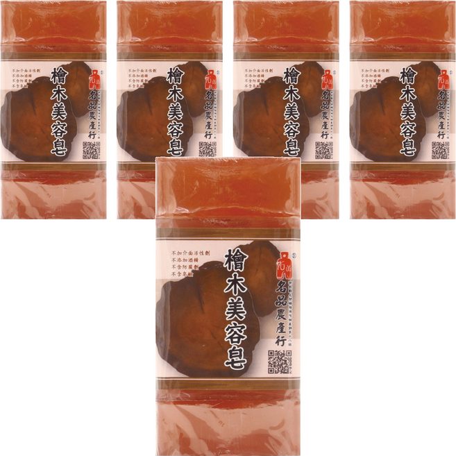 名品農產行 檜木精油美容皂 5入, 500g, 5組